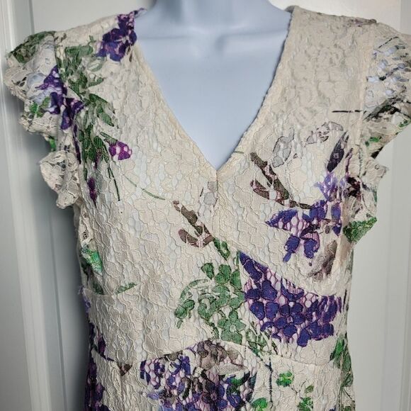 NWT DKNY Floral And Lace Sheath Dress - Picture 4 of 14